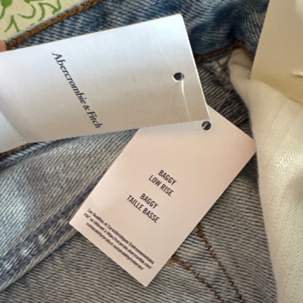 Abercrombie & Fitch Light Blue Jean Shorts shortie Denim - Picture 8 of 8